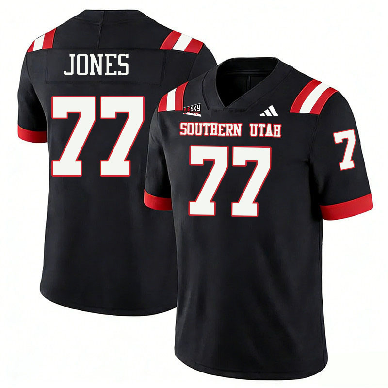 Southern Utah Thunderbirds #77 Braxton Jones College Football Jerseys,Uniforms Stitched-Black